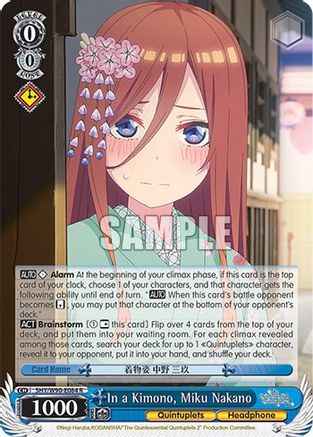 Image of In a Kimono, Miku Nakano (5HY/W90-E084 R) - The Quintessential Quintuplets 2