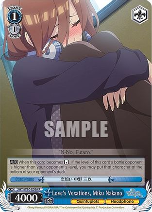Image of Love's Vexations, Miku Nakano (5HY/W90-E086 R) - The Quintessential Quintuplets 2