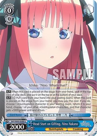 Image of Head Start on Gifting, Nino Nakano (5HY/W90-E088 U) - The Quintessential Quintuplets 2