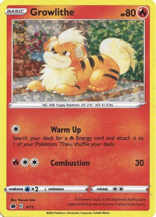 Image of Growlithe 004/15  - Holofoil McDonalds Promos 2022 - Promo