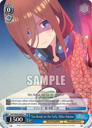 Image of Tea Break on the Sofa, Miku Nakano (5HY/W90-E093 C) - The Quintessential Quintuplets 2