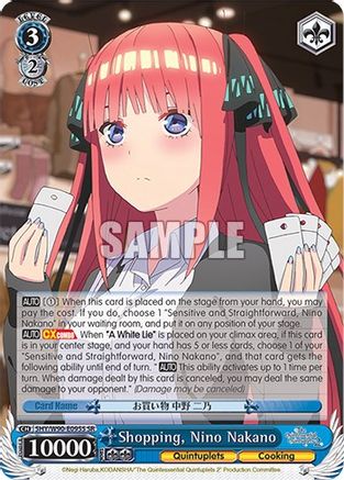 Image of Shopping, Nino Nakano (SR) (5HY/W90-E095S SR) - The Quintessential Quintuplets 2