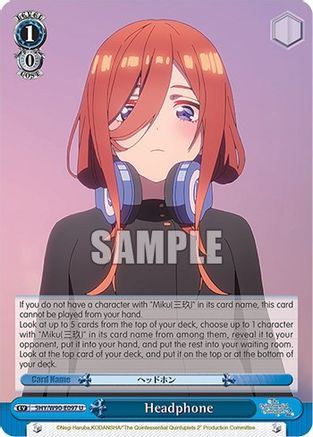 Image of Headphone (5HY/W90-E097 U) - The Quintessential Quintuplets 2