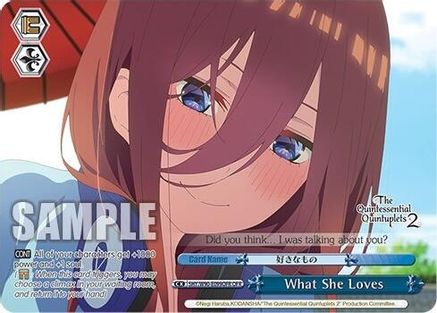 Image of What She Loves (OFR) (5HY/W90-E099OFR OFR) - The Quintessential Quintuplets 2