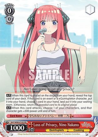 Image of Loss of Privacy, Nino Nakano (5HY/W90-E102 PR) - The Quintessential Quintuplets 2