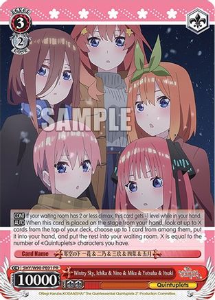 Image of Wintry Sky, Ichika & Nino & Miku & Yotsuba & Itsuki (5HY/W90-PE01 PR) - The Quintessential Quintuplets 2