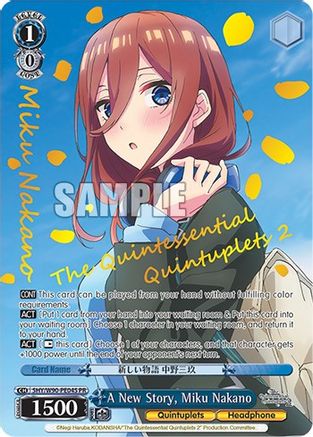 Image of A New Story, Miku Nakano (Foil) (5HY/W90-PE04S PR) - The Quintessential Quintuplets 2