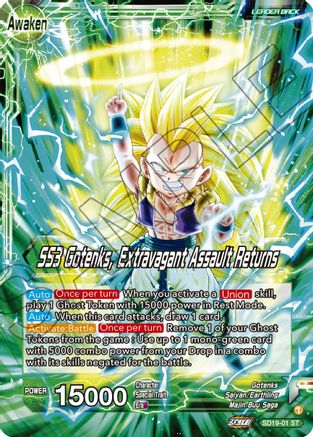 Image of Gotenks // SS3 Gotenks, Extravagant Assault Returns (Silver Foil) (SD19-01) - Dawn of the ZLegends Foil