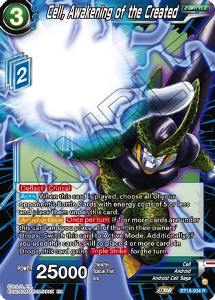 Image of Cell, Awakening of the Created (BT18-034) - Dawn of the ZLegends