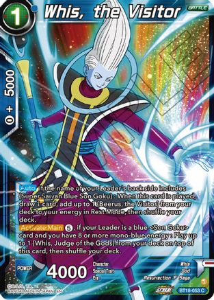 Image of Whis, the Visitor (BT18-053) - Dawn of the ZLegends Foil