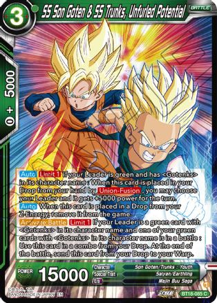 Image of SS Son Goten & SS Trunks, Unfurled Potential (BT18-085) - Dawn of the ZLegends Foil
