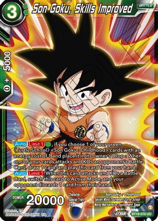 Image of Son Goku, Skills Improved (BT18-070) - Dawn of the ZLegends Foil