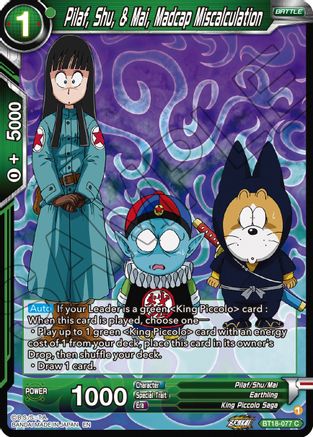 Image of Pilaf, Shu, & Mai, Madcap Miscalculation (BT18-077) - Dawn of the ZLegends Foil