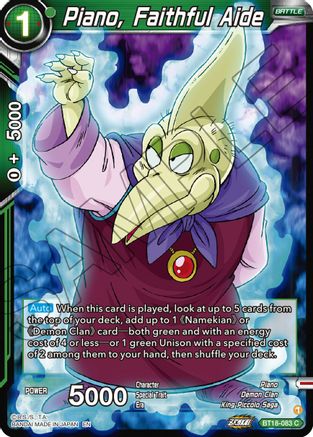 Image of Piano, Faithful Aide (BT18-083) - Dawn of the ZLegends Foil