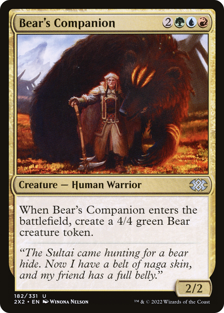 Image of Bear's Companion (2X2-182) - Double Masters 2022 Foil