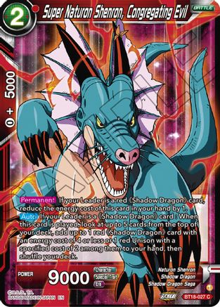 Image of Super Naturon Shenron, Congregating Evil (BT18-027) - Dawn of the ZLegends