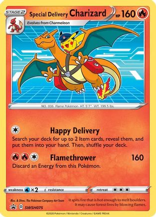 Image of Special Delivery Charizard SWSH075  - Holofoil SWSH Sword & Shield Promo Cards - Promo