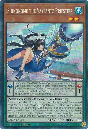 Image of Shinonome the Vaylantz Priestess (CR) (TAMA-EN001) - Tactical Masters 1st Edition