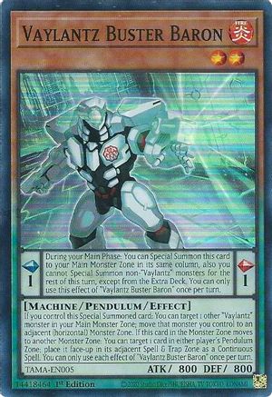 Image of Vaylantz Buster Baron (TAMA-EN005) - Tactical Masters 1st Edition