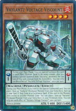 Image of Vaylantz Voltage Viscount (TAMA-EN006) - Tactical Masters 1st Edition