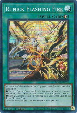 Image of Runick Flashing Fire (TAMA-EN030) - Tactical Masters 1st Edition