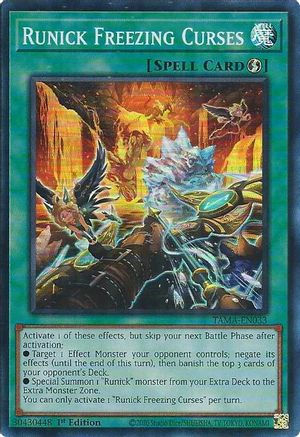 Image of Runick Freezing Curses (TAMA-EN033) - Tactical Masters 1st Edition