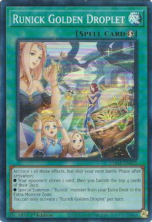 Image of Runick Golden Droplet (TAMA-EN035) - Tactical Masters 1st Edition