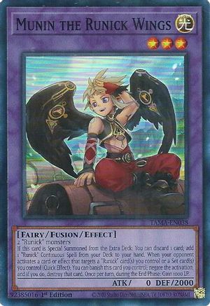 Image of Munin the Runick Wings (TAMA-EN038) - Tactical Masters 1st Edition