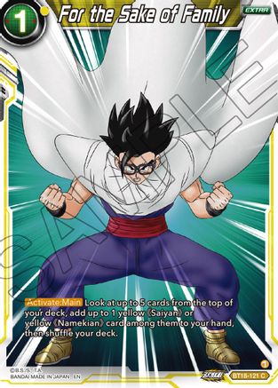 Image of For the Sake of Family (BT18-121) - Dawn of the ZLegends