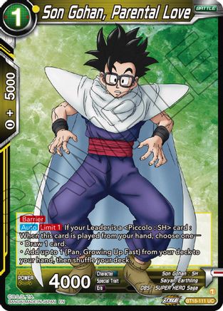 Image of Son Gohan, Parental Love (BT18-111) - Dawn of the ZLegends Foil