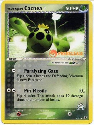 Image of Team Aqua's Cacnea 024/95  - Holofoil Miscellaneous Cards & Products - Promo
