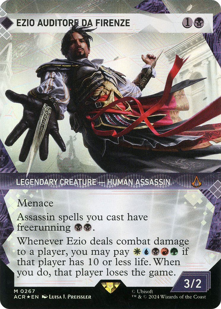 Image of Ezio Auditore da Firenze (Showcase) (Textured Foil) (ACR-267) - Assassin's Creed: (Showcase) (Borderless) Foil