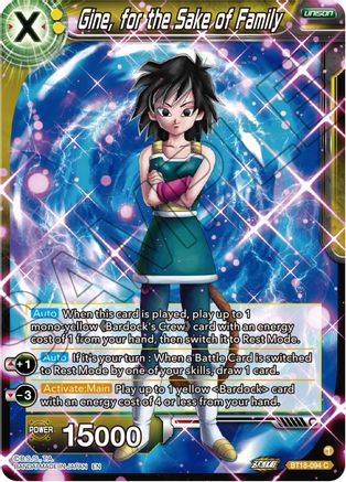 Image of Gine, for the Sake of Family (BT18-094) - Dawn of the ZLegends
