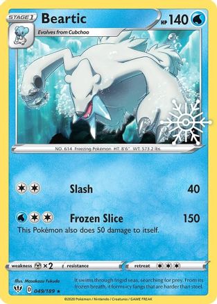 Image of Beartic 049/189  - Holofoil Miscellaneous Cards & Products - Promo