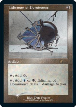 Image of Talisman of Dominance (Retro Frame) (Foil Etched) (SLD-1053) - Secret Lair Drop Series Foil