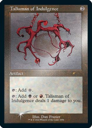 Image of Talisman of Indulgence (Retro Frame) (Foil Etched) (SLD-1054) - Secret Lair Drop Series Foil