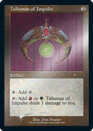Image of Talisman of Impulse (Retro Frame) (Foil Etched) (SLD-1055) - Secret Lair Drop Series Foil