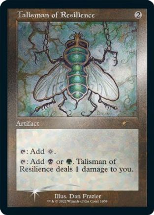 Image of Talisman of Resilience (Retro Frame) (Foil Etched) (SLD-1059) - Secret Lair Drop Series Foil