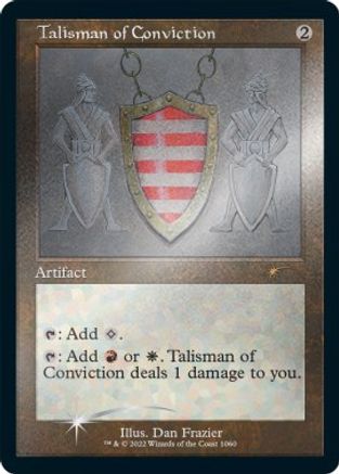 Image of Talisman of Conviction (Retro Frame) (Foil Etched) (SLD-1060) - Secret Lair Drop Series Foil
