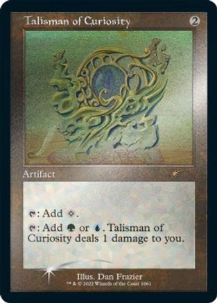 Image of Talisman of Curiosity (Retro Frame) (Foil Etched) (SLD-1061) - Secret Lair Drop Series Foil