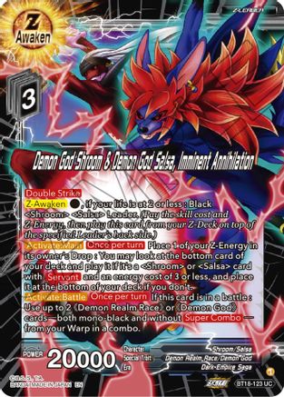 Image of Demon God Shroom & Demon God Salsa, Imminent Annihilation (BT18-123) - Dawn of the ZLegends Foil