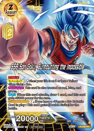 Image of SSB Son Goku, Surmounting the Impossible (P-426) - Promotion Cards Foil