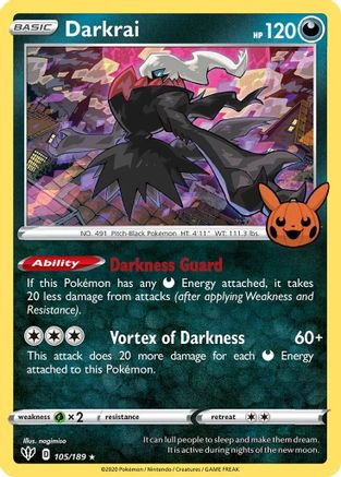 Image of Darkrai 105/189  - Holofoil Trick or Trade BOOster Bundle - Promo
