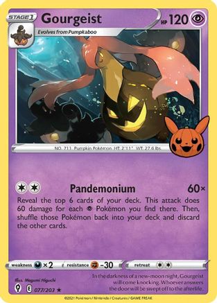 Image of Gourgeist 077/203  - Holofoil Trick or Trade BOOster Bundle - Promo