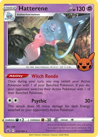 Image of Hatterene 073/198  - Holofoil Trick or Trade BOOster Bundle - Promo