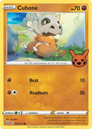 Image of Cubone 069/163  Trick or Trade BOOster Bundle - Promo