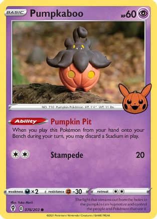 Image of Pumpkaboo 076/203  Trick or Trade BOOster Bundle - Promo
