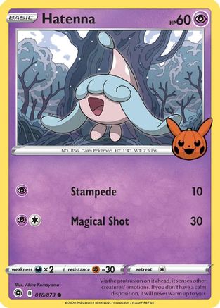Image of Hatenna 018/073  Trick or Trade BOOster Bundle - Promo