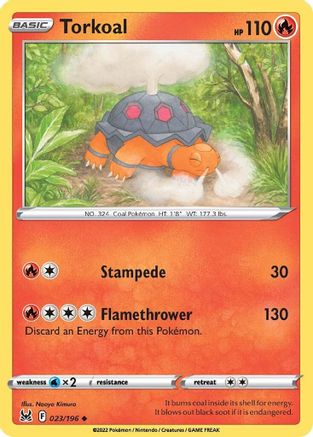 Image of Torkoal 023/196  SWSH11 Lost Origin - Uncommon
