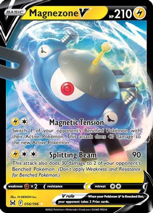 Image of Magnezone V 056/196  - Holofoil SWSH11 Lost Origin - Ultra Rare